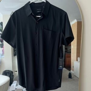 Kenneth Cole New York - Slim Fit - Techni-Cole Black Short Sleeve Shirt
